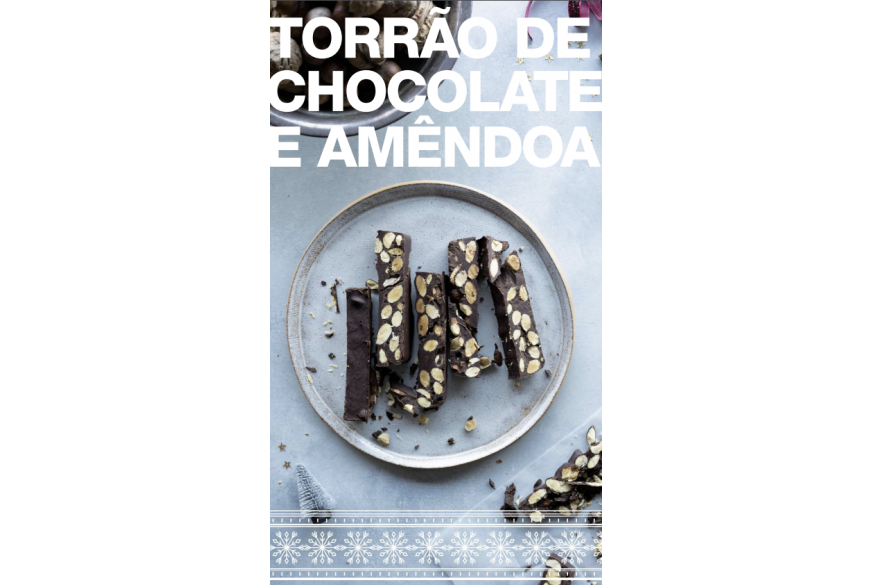 TORRÃO DE CHOCOLATE E AMÊNDOA