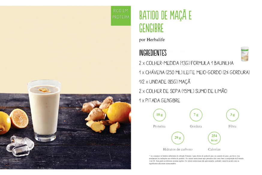 Batido de Maçã e Gengibre